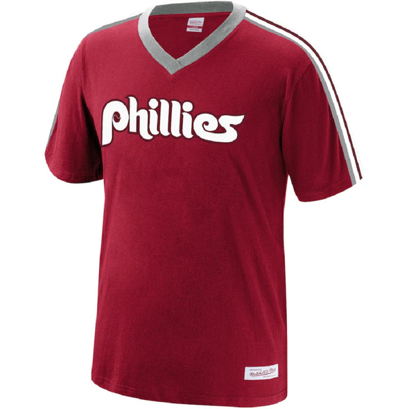 Mitchell & Ness MLB Youth (8-20) Philadelphia Phillies Overtime Win Vintage V-Neck Tee