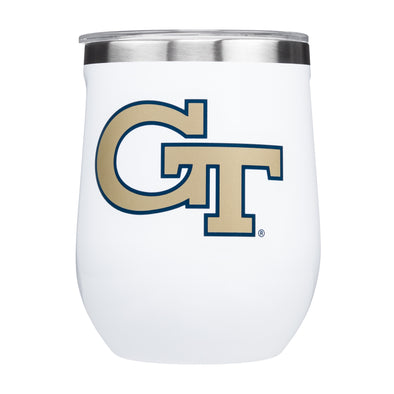 Corkcicle NCAA 12oz Georgia Tech Yellow Jackets Triple Insulated Stainless Steel Wine Glass