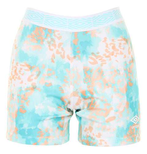 Umbro Women's Diamond Run Biker Shorts, Prism Blue/White