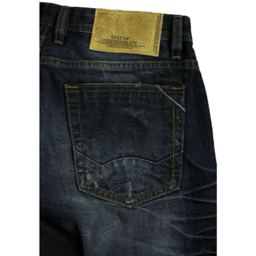 Cult of Individuality Men's Rocker Slim Navy Jean Pants