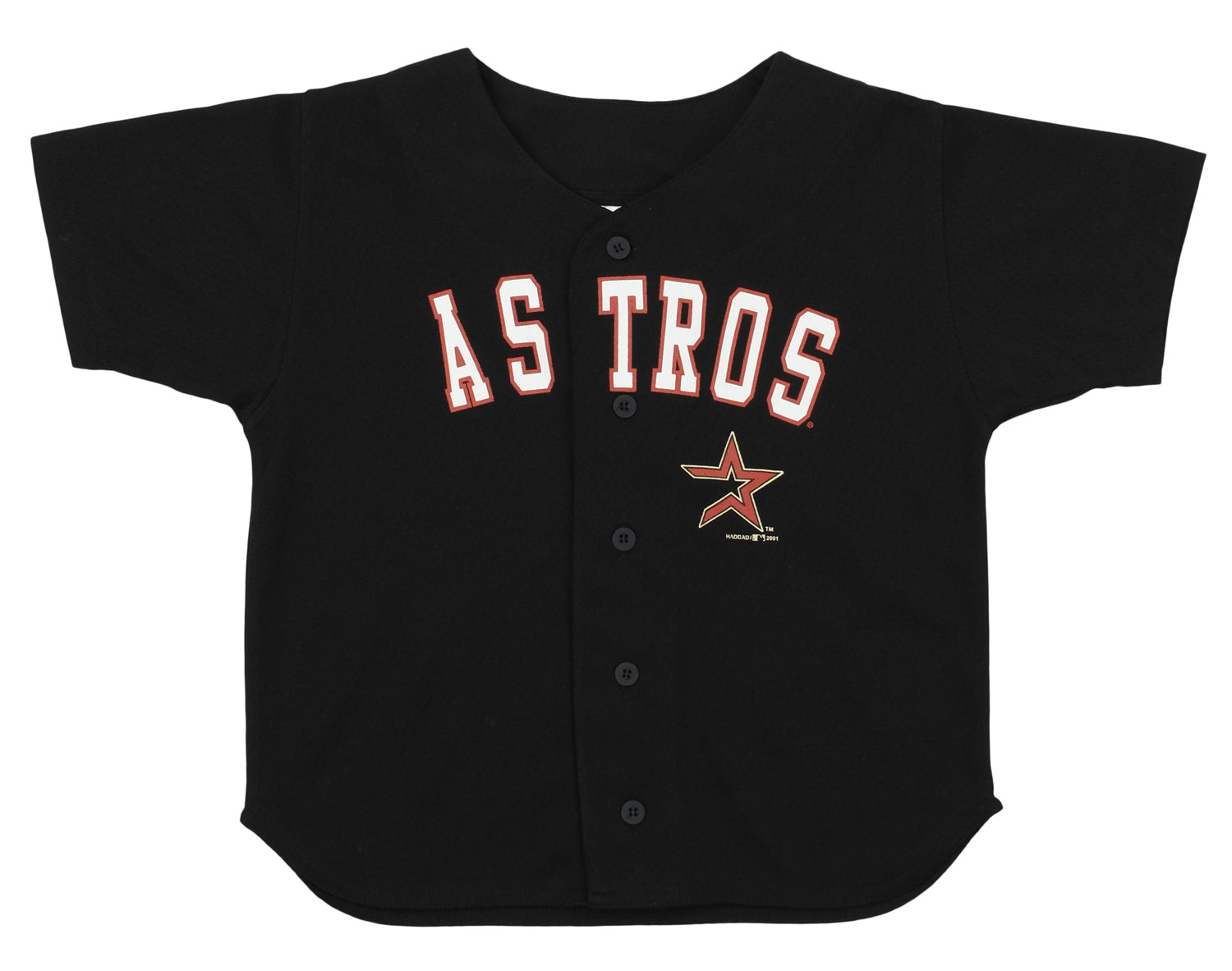 Mighty Mac Houston Astros MLB Little Boys Toddler Kids Vintage Baseball Jersey, Black
