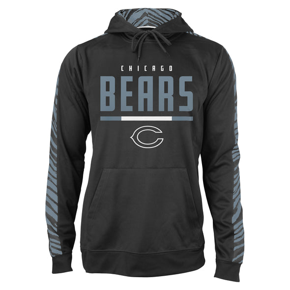 Zubaz NFL Men's Chicago Bears Hoodie w/ Oxide Zebra Sleeves