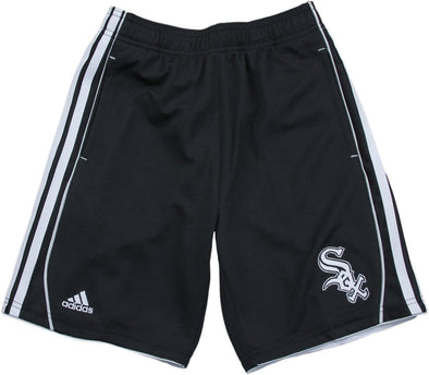 Adidas MLB Youth Boys Chicago White Sox 3-Stripe Shorts, Black