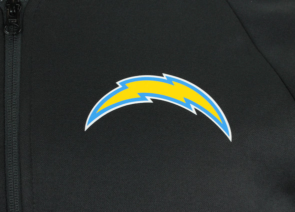 Zubaz Los Angeles Chargers NFL Men's Full Zip Fleece Hoodie Jacket, Black