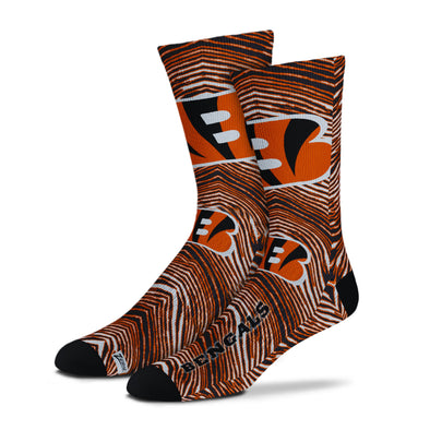 Zubaz by For Bare Feet NFL Youth Cincinnati Bengals Zubified Dress Socks, One Size