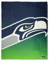 FOCO NFL Seattle Seahawks Gradient Micro Raschel Throw Blanket, 50 x 60