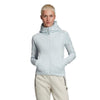 Adidas Women's Z.N.E. HD Fast Release Mesh Zip Up Hoodie, Blue Tint