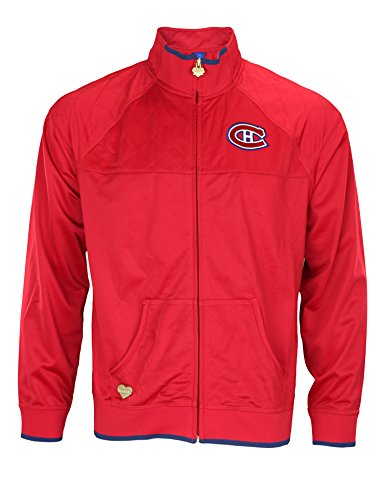 Reebok NHL Hockey Women's Montreal Canadiens Quilted Track Jacket, Red