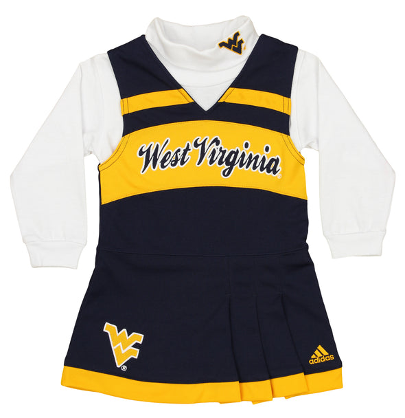 Outerstuff NCAA Toddler Girls West Virginia Mountaineers Cheer Jumper Dress