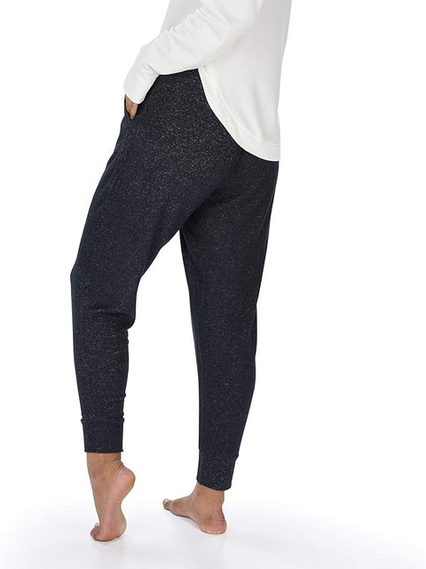 Zubaz NFL Women's Baltimore Ravens Marled Soft Joggers, Black