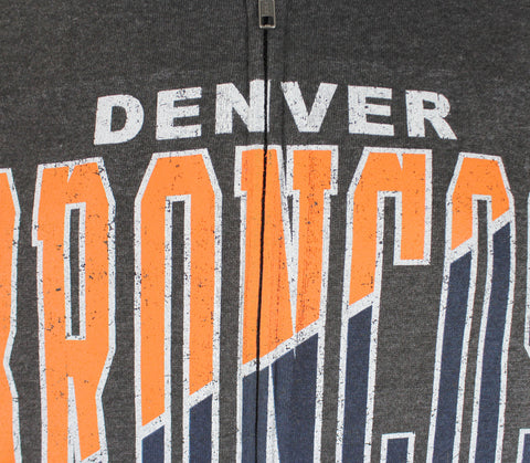 Denver Broncos NFL Football Mens Split Formation Fleece Hoodie, Gray