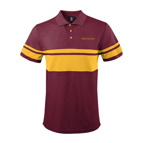 FOCO Men's NFL Washington Football Team Stripe Polo Shirt