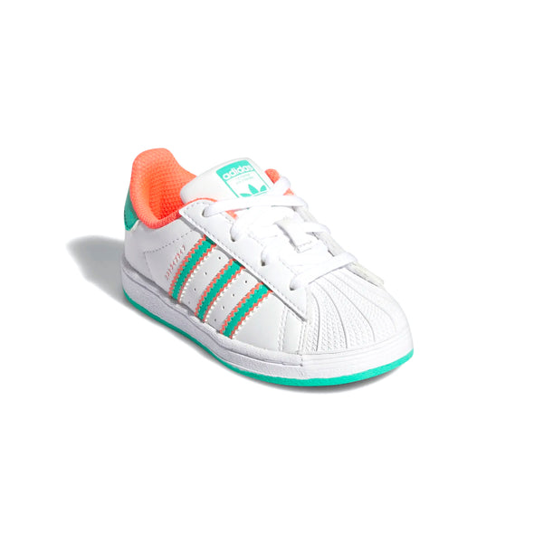 Adidas Infant Superstar Low Sneakers Cloud White/Hi-Res Green/Turbo