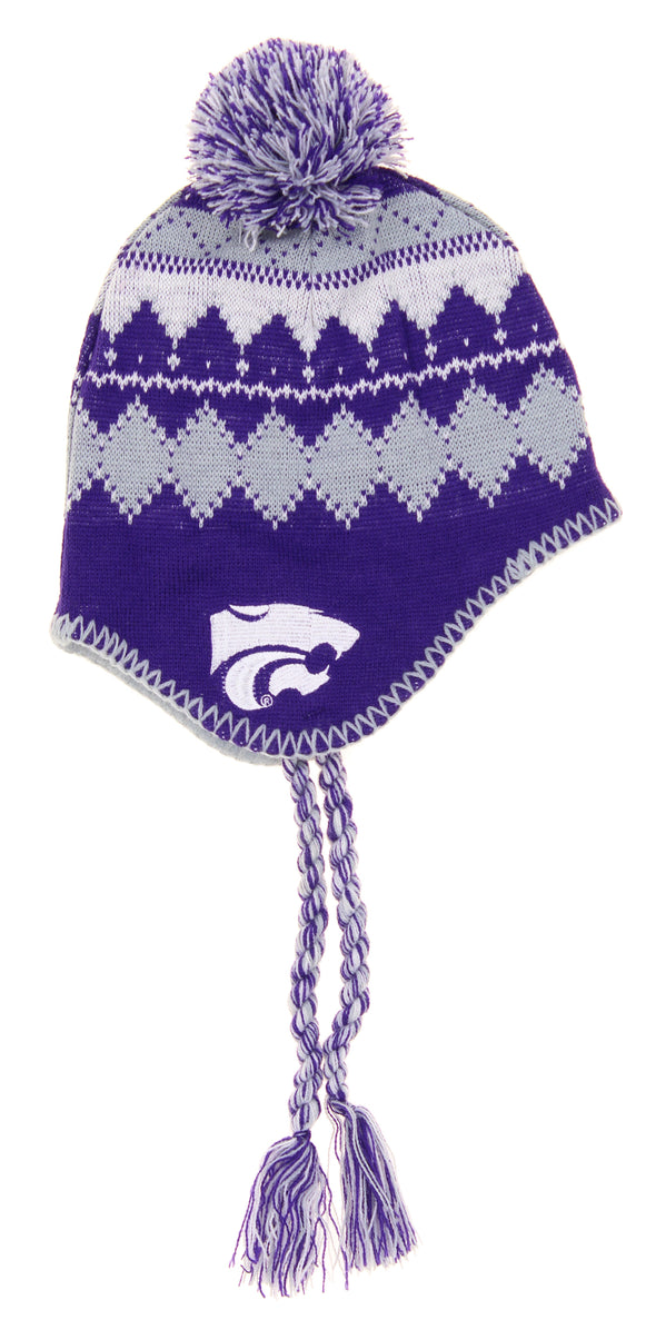 Outerstuff NCAA Youth Boys Kansas State Wildcats Logo Knit W/Pom, OSFM