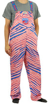 Zubaz NFL Men's Buffalo Bills Zebra Outline Team Bib Overalls