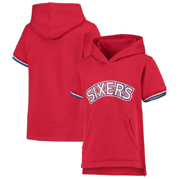 Mitchell & Ness NBA Youth Boys (8-20) Philadelphia 76ers Short Sleeve French Terry Hoodie