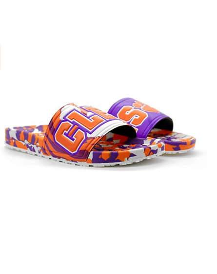 Hype Co College NCAA Unisex Clemson Tigers Sandal Slides
