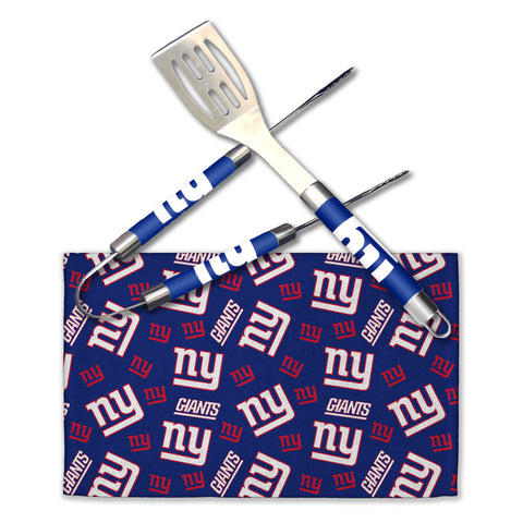 Northwest NFL New York Giants Scatter Print 3 Piece BBQ Grill Set