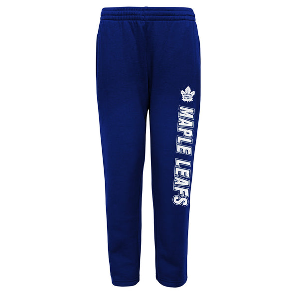 Outerstuff Toronto Maple Leafs NHL Boys Youth (8-20) Post Game Fleece Pant, Blue