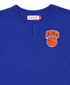 Mitchell & Ness NBA Youth Boys (8-20) New York Knicks 3/4 Sleeve Henley Tee