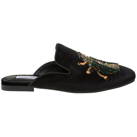 Steve Madden Women's Hugh Flat, Black/Multi