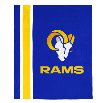 FOCO NFL Los Angeles Rams Plush Soft Micro Raschel Throw Blanket, 50 x 60
