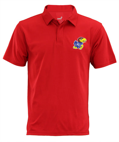 NCAA Men's Kansas Jayhawks Short Sleeve Performance Polo Shirt