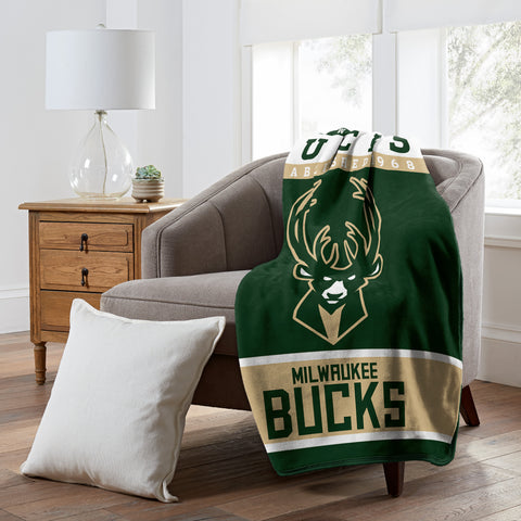 Northwest NBA Milwaukee Bucks Raschel Throw Blanket