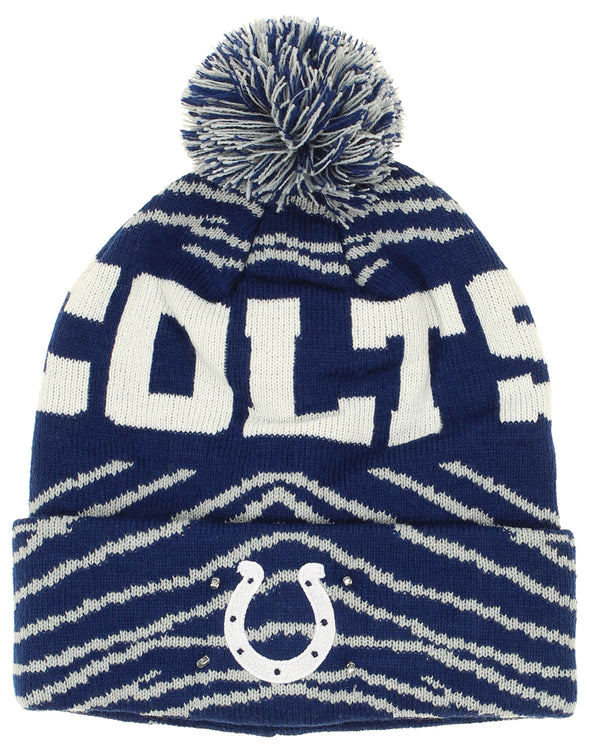 FOCO X Zubaz NFL Collab 3 Pack Glove Scarf & Hat Outdoor Winter Set, Indianapolis Colts