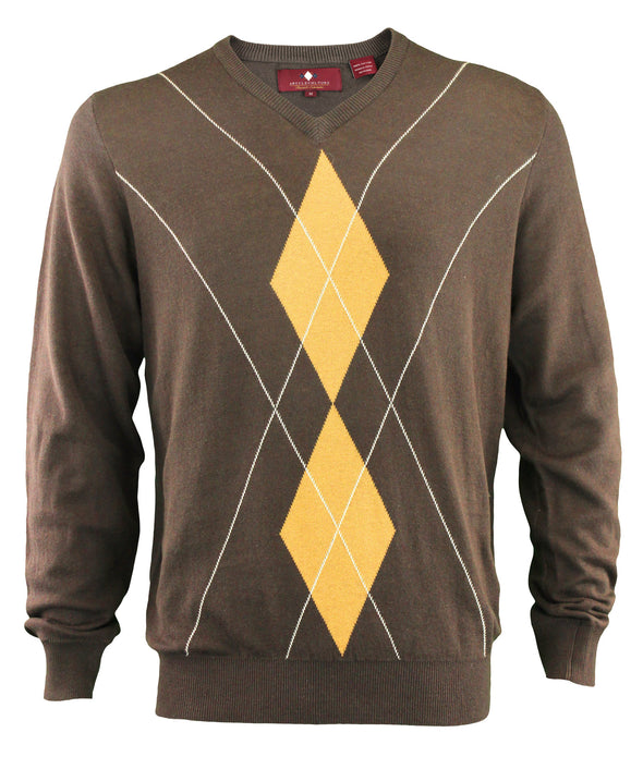 Argyle Culture Men's Diamond Pattern V-neck Sweater, Color Options