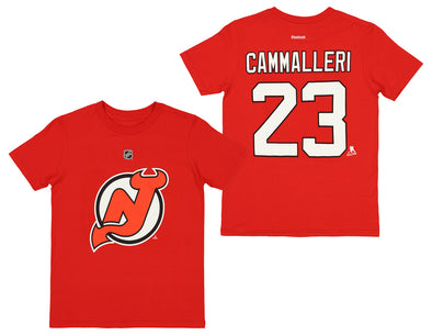Reebok New Jerey Devils Michael Cammalleri #23 NHL Boys' Youth (8-20) Player Tee, Red