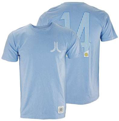 BPFC Soccer Men's Argentina Bumpy Pitch Short Sleeve Shirt, Sky Blue