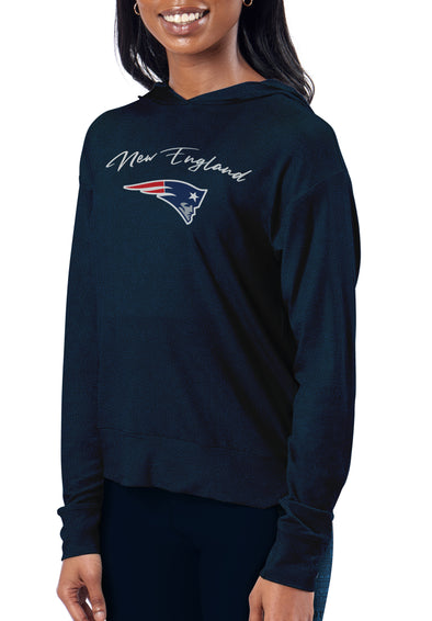 Certo By Northwest NFL Women's New England Patriots Session Hooded Sweatshirt, Navy