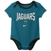 Nike NFL Infant Newborn Jacksonville Jaguars Nostalgic Icon Creeper 3-Pack Set