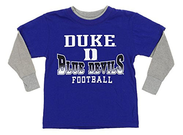 NCAA Youth/Kids Duke Blue Devils Faux Layer Long Sleeve Tee