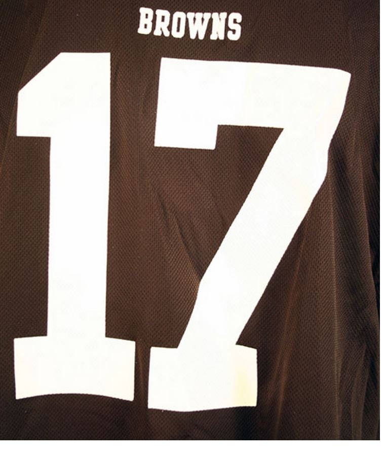 Nike Y2K, Cleveland Browns NFL Jersey. Number 17, Braylon Edwards. High Quality. Youth XL