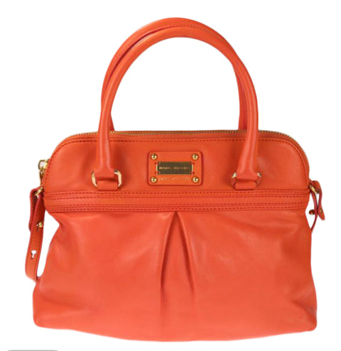 Marc Jacobs "The Park" Leather Crossbody Shoulder Bag Purse - Coral MSRP $795