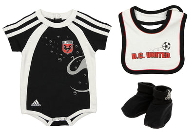 Adidas MLS Infant D.C. United Soccer Club Goalie Creeper with Bib & Booties Set