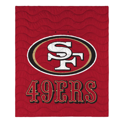 FOCO NFL San Francisco 49ers Exclusive Outdoor Wearable Big Logo Blanket, 50" x 60"