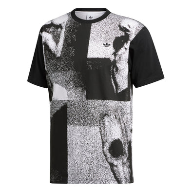 Adidas Men's Streetball Sport Tee Shirt, Black / White