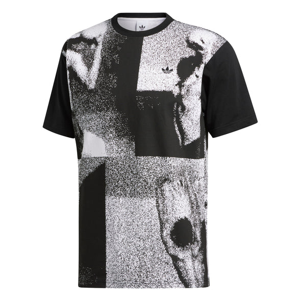 Adidas Men's Streetball Sport Tee Shirt, Black / White