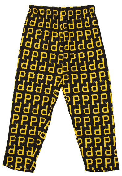 Zubaz MLB Men's Pittsburgh Pirates Big Logo Print Lounge Pants