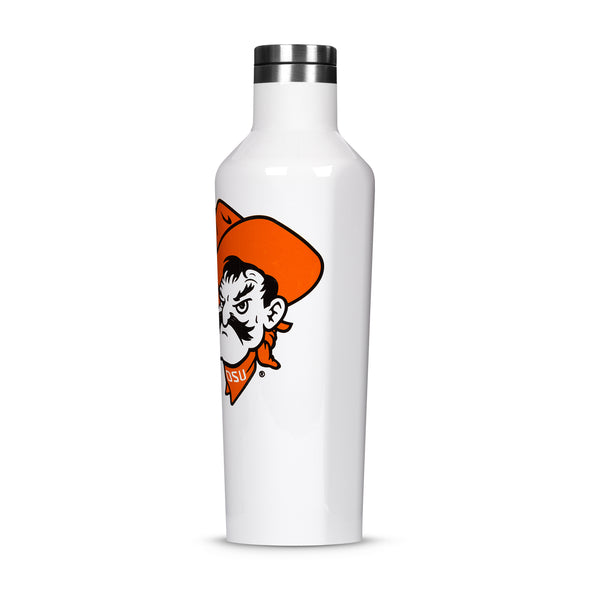 Corkcicle NCAA Oklahoma State Cowboys Canteen 16oz Modernist White, Big Logo