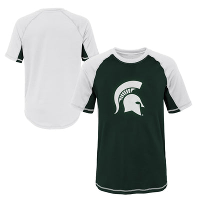 Outerstuff NCAA Youth Michigan State Spartans Color Block Rash Guard Shirt