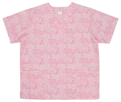 Fabrique Innovations Unisex Breast Cancer Awareness Scrub Top