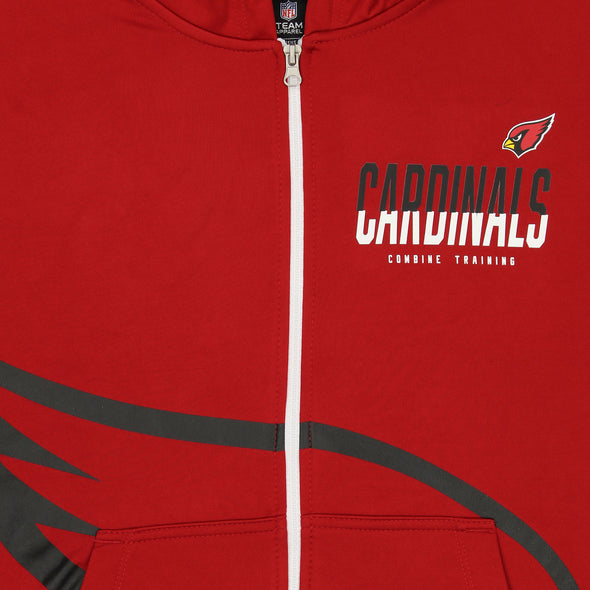 Outerstuff NFL Men's Arizona Cardinals Drill Performance Full Zip Hoodie