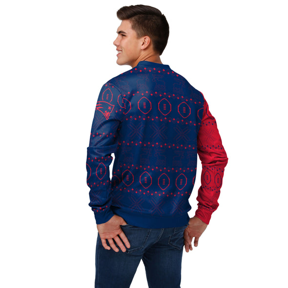 FOCO NFL Men's New England Patriots Ugly Printed Sweater