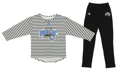 Adidas NBA Kids Orlando Magic B-Ball Sweetheart Long Sleeve Tee and Pants Set, Black