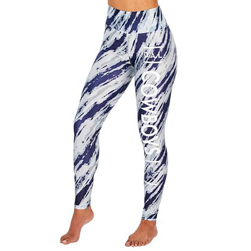 Zubaz NFL Women's Dallas Cowboys Diagonal Streak Leggings