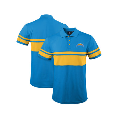 FOCO Men's NFL Los Angeles Chargers Stripe Polo Shirt